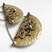 Mixed Metal Dangle Earrings, Bronze And Sterling Silver Hammered Crescent Earring, Artisan Metal Jewelry, Metalwork Jewelry, Brass Earrings