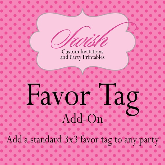Favor Tag - Add-on Printable digital 3x3 favor tag Il_570xn