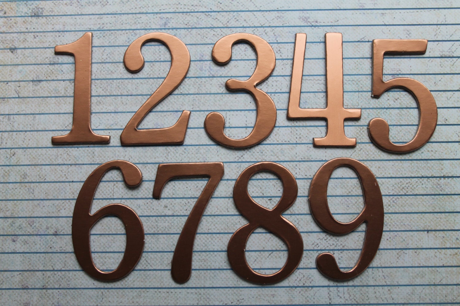 Numbers 1 12 Copper colored 2 inch tall SERIF by studioCee