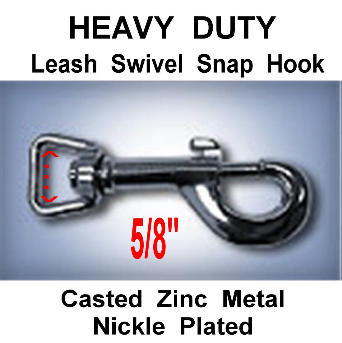 10 PIECES 5/8 HEAVY DUTY Leash Hook Casted Swivel