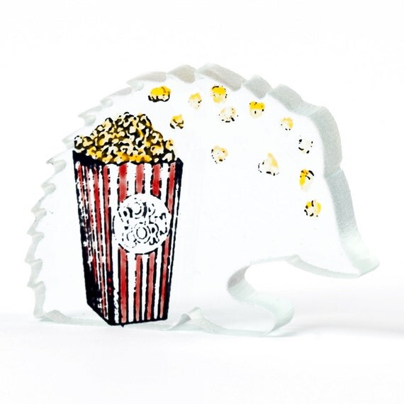Popcorn Hedgehog Glass Sculpture