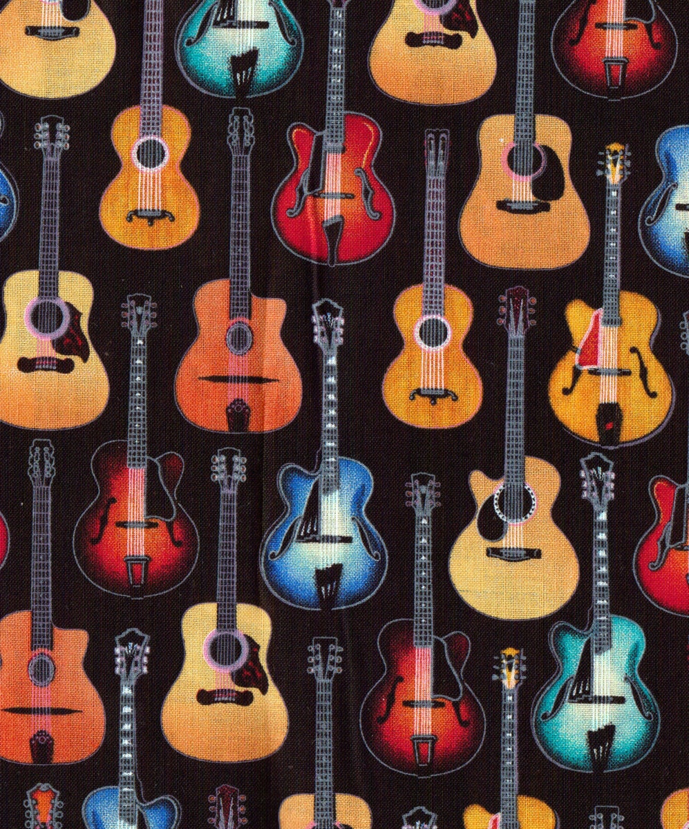 Fabric Fat Quarters Don Morris Guitars
