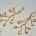Dangle earrings, Gold Earrings, Branch Earrings, Botanical Jewelry, Nature Inspired, Gold Filled Ear Wires