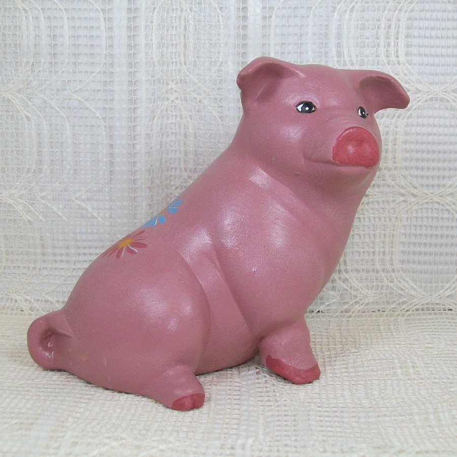 Sitting Pig Ceramic Handmade