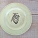 Vintage Anatomy Heart // Victorian Steampunk Wall Decor // Cottage Home Decor // Sea Foam Green