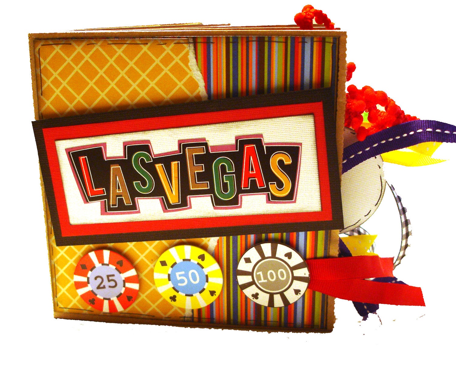 Las Vegas Travel Scrapbook Paper Bag Album
