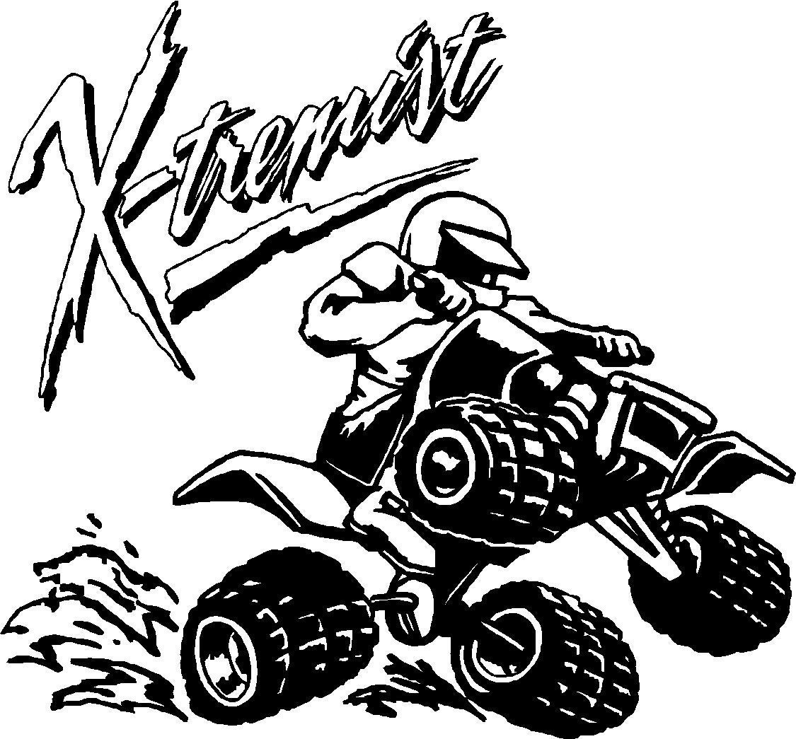 Extreme 4-Wheeler Sports Decal Free Shipping