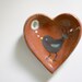 Bird Heart Ceramic Tea Bag Holder