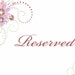 Reserved for Juliette