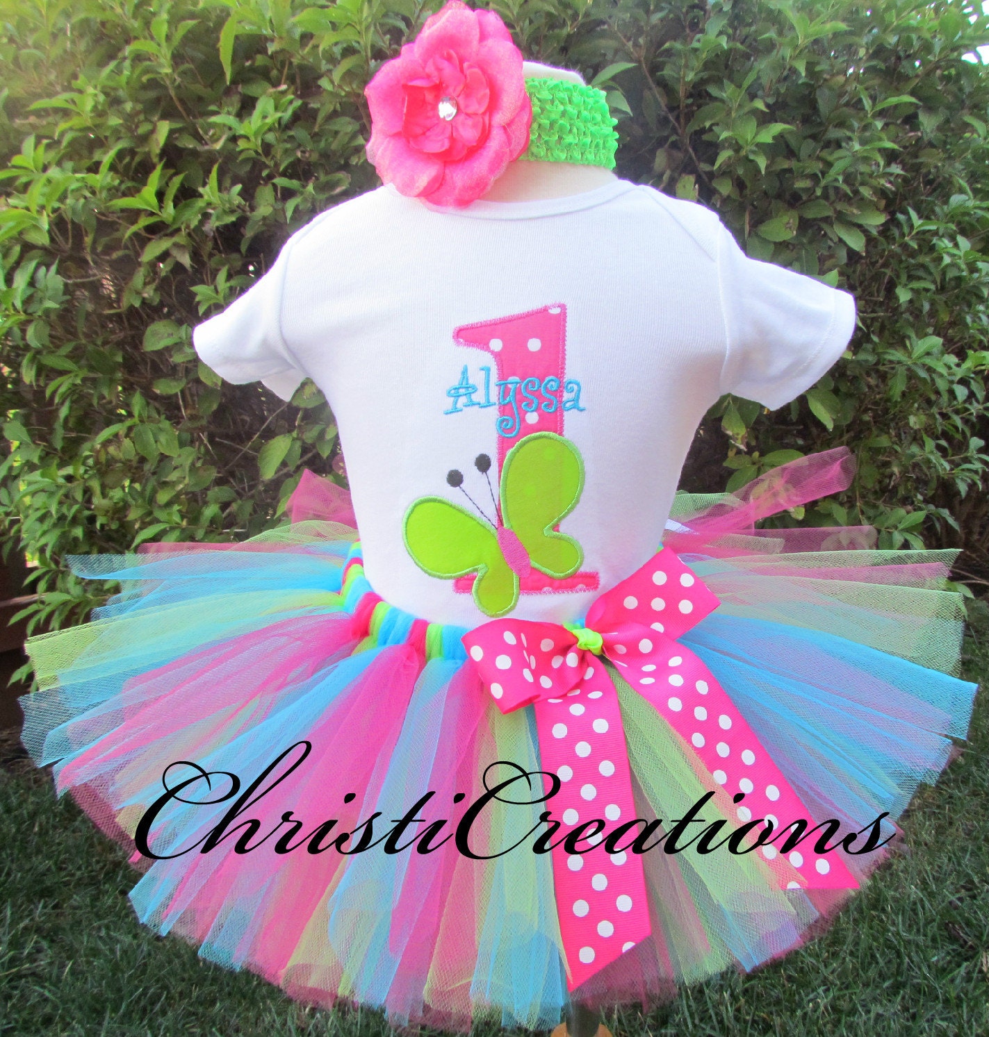 Baby Girl First Birthday Outfit Butterfly Party Includes