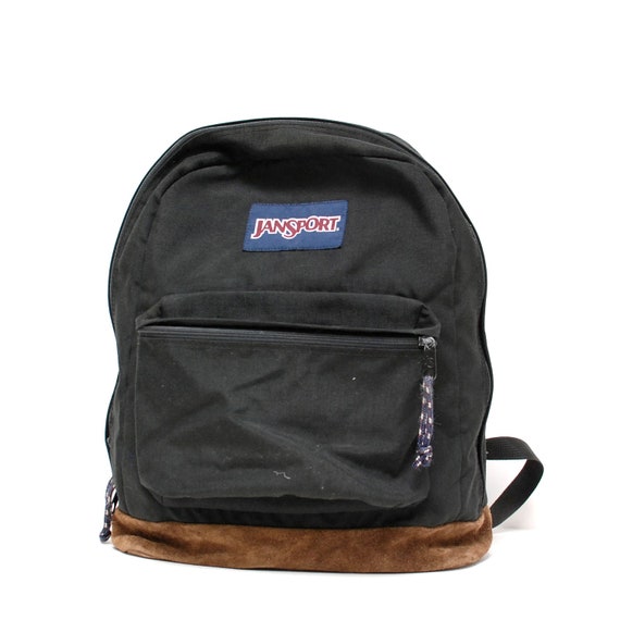 vintage 80s JANSPORT black canvas BACKPACK unisex