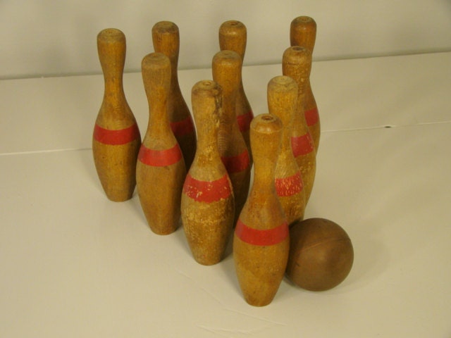 vintage bowling set