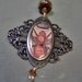 Handmade Resin Vintage Style Bee Pendant with - Artisan Lampwork Bead and Crystals