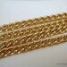 5ft Gold Chain Curb Link Steel 4x3.2mm Not Soldered - 5 feet - STR9001CH-G5-M