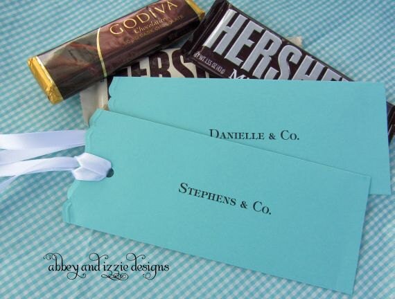 Tiffany Blue Party Favors Candy Bar Wrappers
