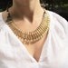 Tribal Collar Necklace Primitive Ethnic Jewelry Arrow Necklace Metal Bib Necklace Rustic Jewelry Statement Necklace by DanielleRoseBean