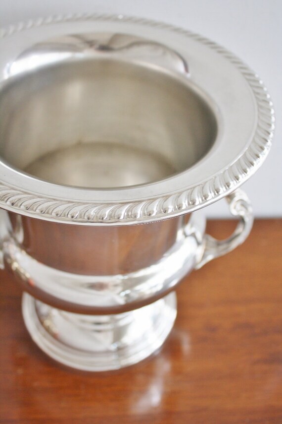 Large vintage silver ice bucket or champagne bucket
