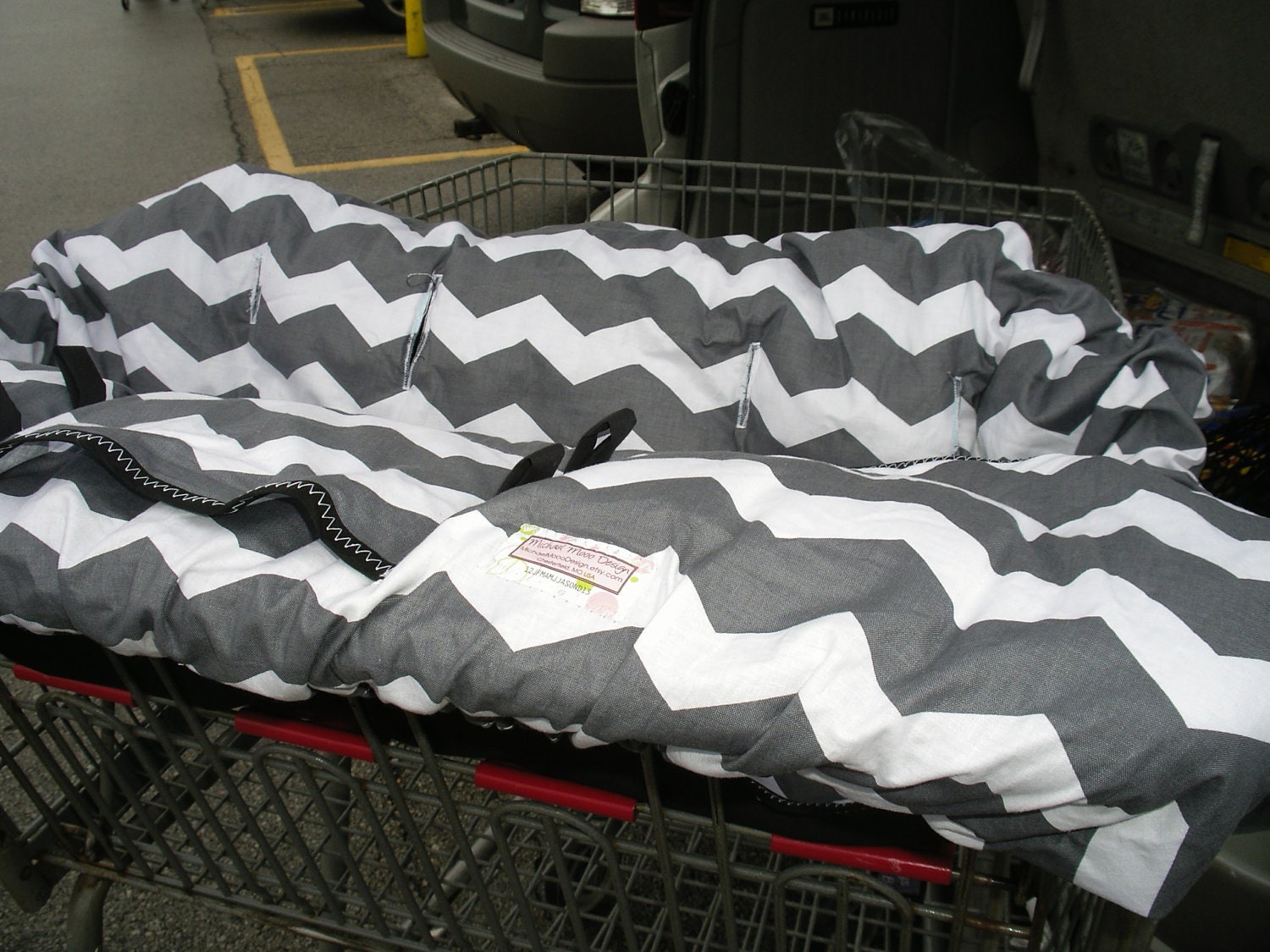 Twin Boutique Shopping Cart Cover for boy or girl.....Gray