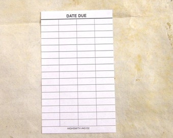 Library Date Due Slips - Package of 20 (2 Packages of 10)