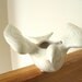 Vintage White Bird in flight Pottery Planter