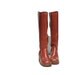 Orange Brown Leather Tall Boots size: 6
