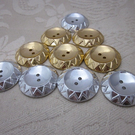 Items similar to 10 Large Mixed Metal Decorative Buttons on Etsy