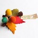 Brooch Branch with acorns - Oak branch