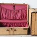 r e s e r v e d Pair of Matching Antique Hard-Sided Suitcases