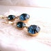 Midnight earrings vintage montana sapphire blue rhinestones