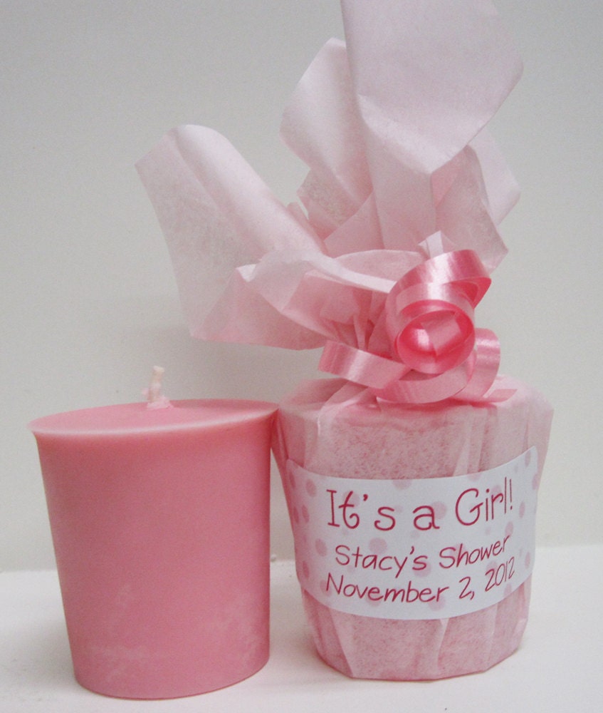 Baby Shower Favors 10 Baby Powder Scented Soy Votives