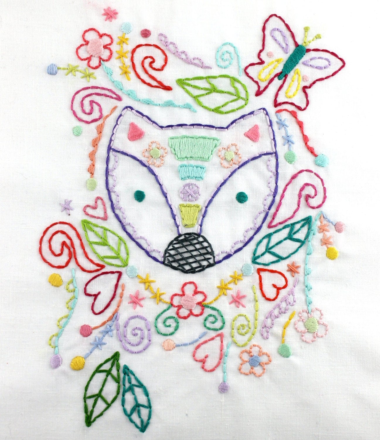 Download Forest Fox Hand Embroidery PDF Pattern