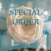 Special Order for aubreyclancey- Bridal Garter, Hunter Camo and Ivory Satin Feather Rose Garter