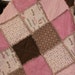 Baby or Toddler Girl Pink and Brown Rag Quilt