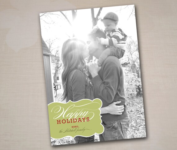 Items similar to christmas photo card - holiday label. on Etsy