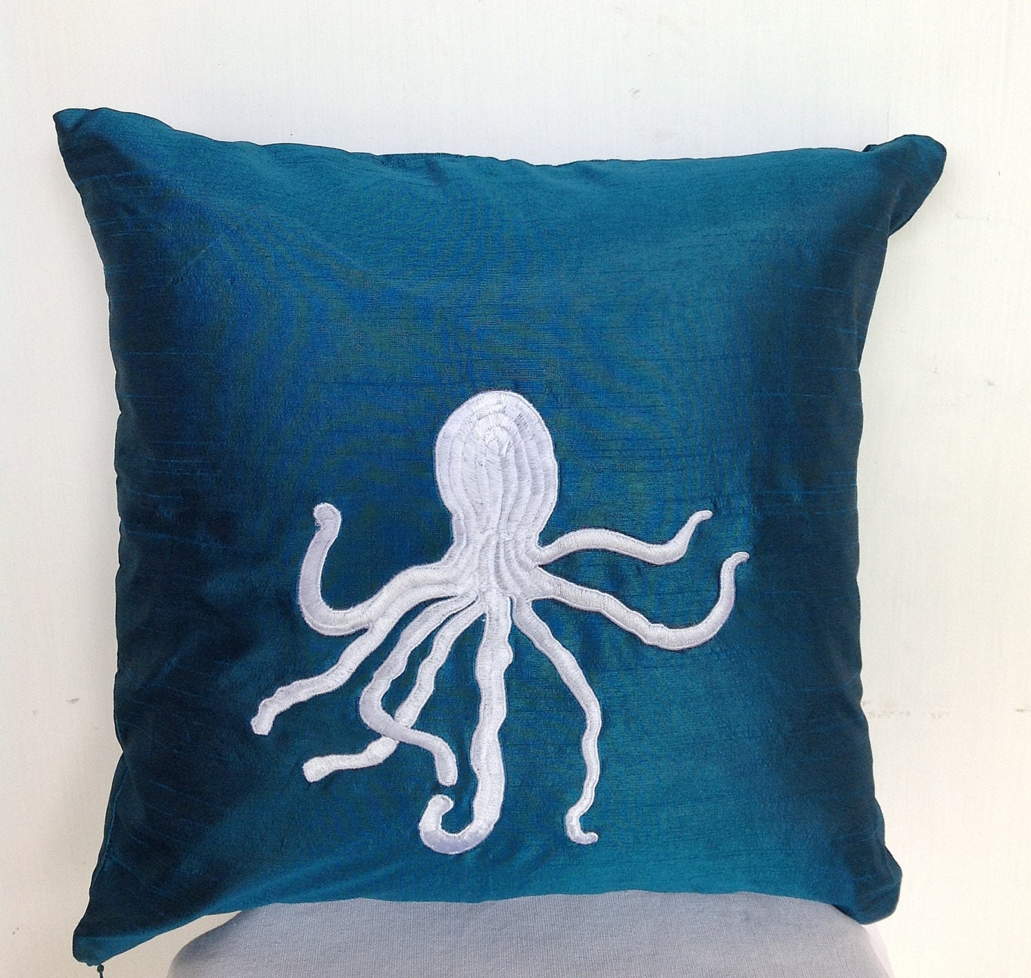 blue octopus pillow