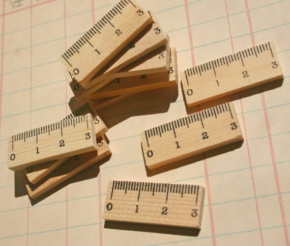 Vintage Tiny Wood Rulers by Maya Road 12 Pieces SALE