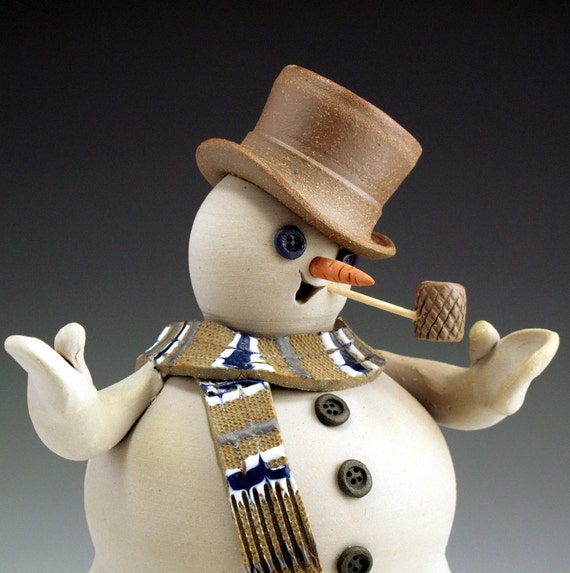 the snowman pottery figures