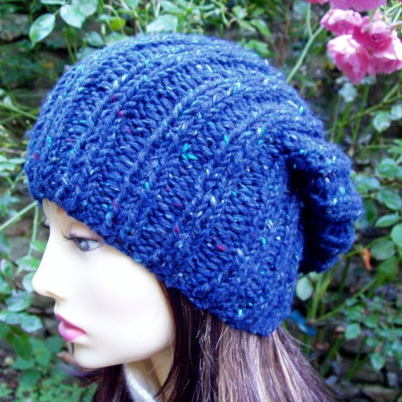 KNITTING PATTERN/SEATTLE Chunky Knit Slouch Hat for by artesana
