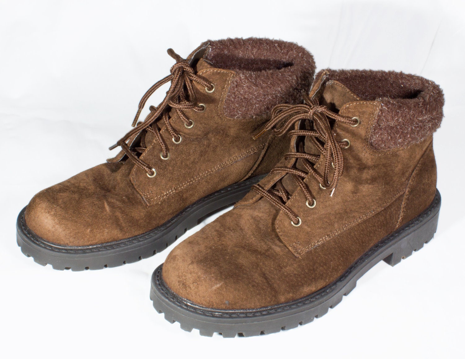 VTG 90's Chocolate Brown Suede Hiking Boots Womens size