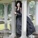 Black Lace and voile distressed couture gown 18th century by Darkspectre