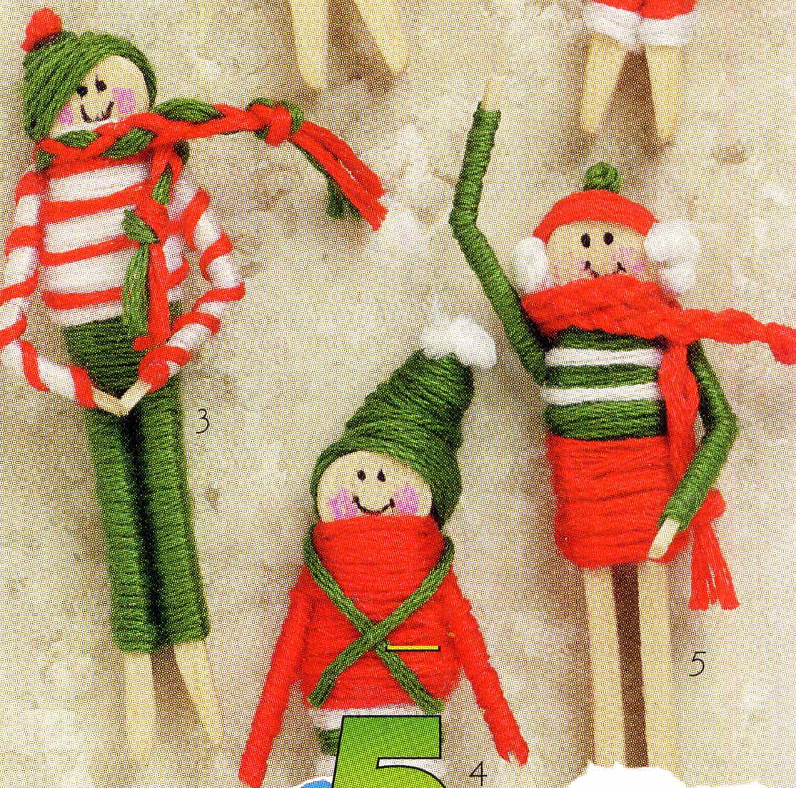 Miniature Clothespin Worry Dolls Craft by allsfairyvintage on Etsy