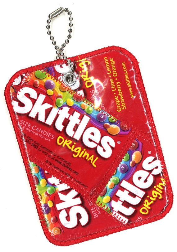 Download Luggage Tag from Recycled Skittles Candy Wrappers