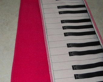 Piano Keyboard Music  Scarf  PINK or BLACK you pic