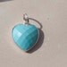 Vintage silver and turquoise heart pendant