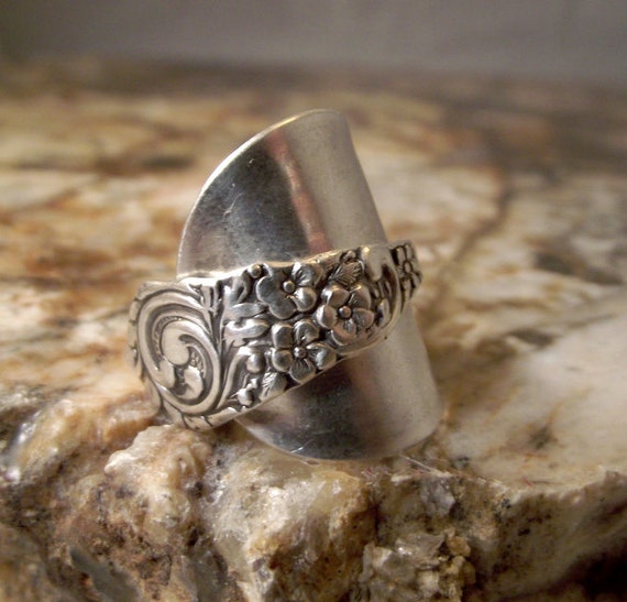 Sterling Silver Spoon Ring Paisley Full Wrap by KAuchelle