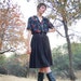 Pleated Skirt Vintage 50s Black Preppy School Girl Full Pleated Skirt (xs)