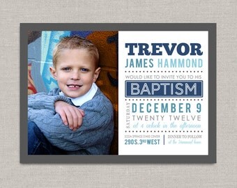 LDS Baptism Invitation - Trevor