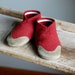 Kids Slippers, Merino Wool with Leather Soles, kids size 7.5, When I Get Big