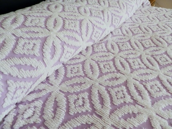 wedding pattern crochet ring for bedspread Wedding Lilac SnowyCreekDesigns Bedspread by Vintage Ring Chenille