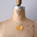 vintage necklace / gold-dipped leaf / leaf necklace / Filigree Leaf